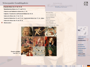 Men&uuml; zur Gem&auml;ldegallerie